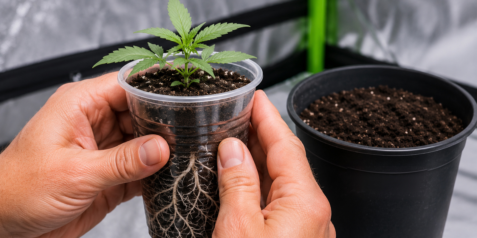 Cuándo trasplantar las plántulas de cannabis desde vasos de plástico Cuándo trasplantar las plántulas de cannabis desde vasos de plástico