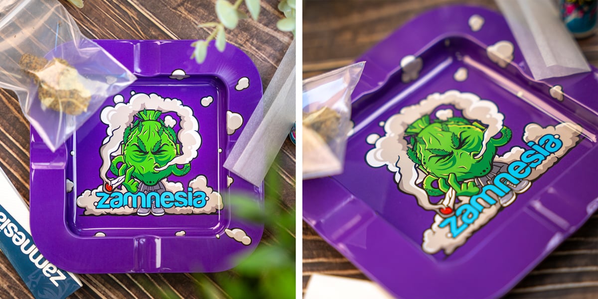 Cenicero cuadrado de metal Budhead - Zamnesia: Imprescindible para cualquier fumada