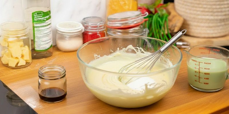 Mezcla los ingredientes líquidos Mezcla los ingredientes líquidos