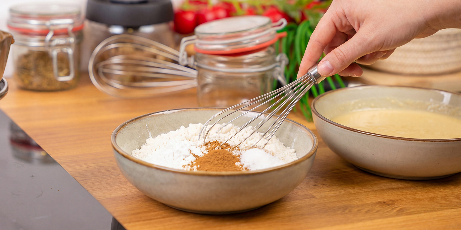 Combina los ingredientes secos