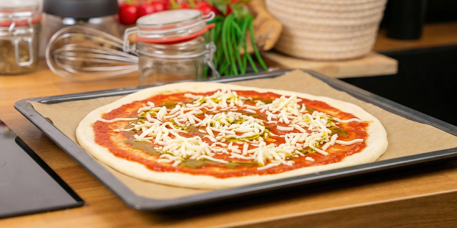 Añade la salsa y el queso Añade la salsa y el queso