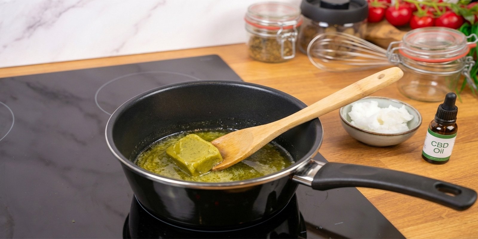 Derrite la mantequilla infusionada